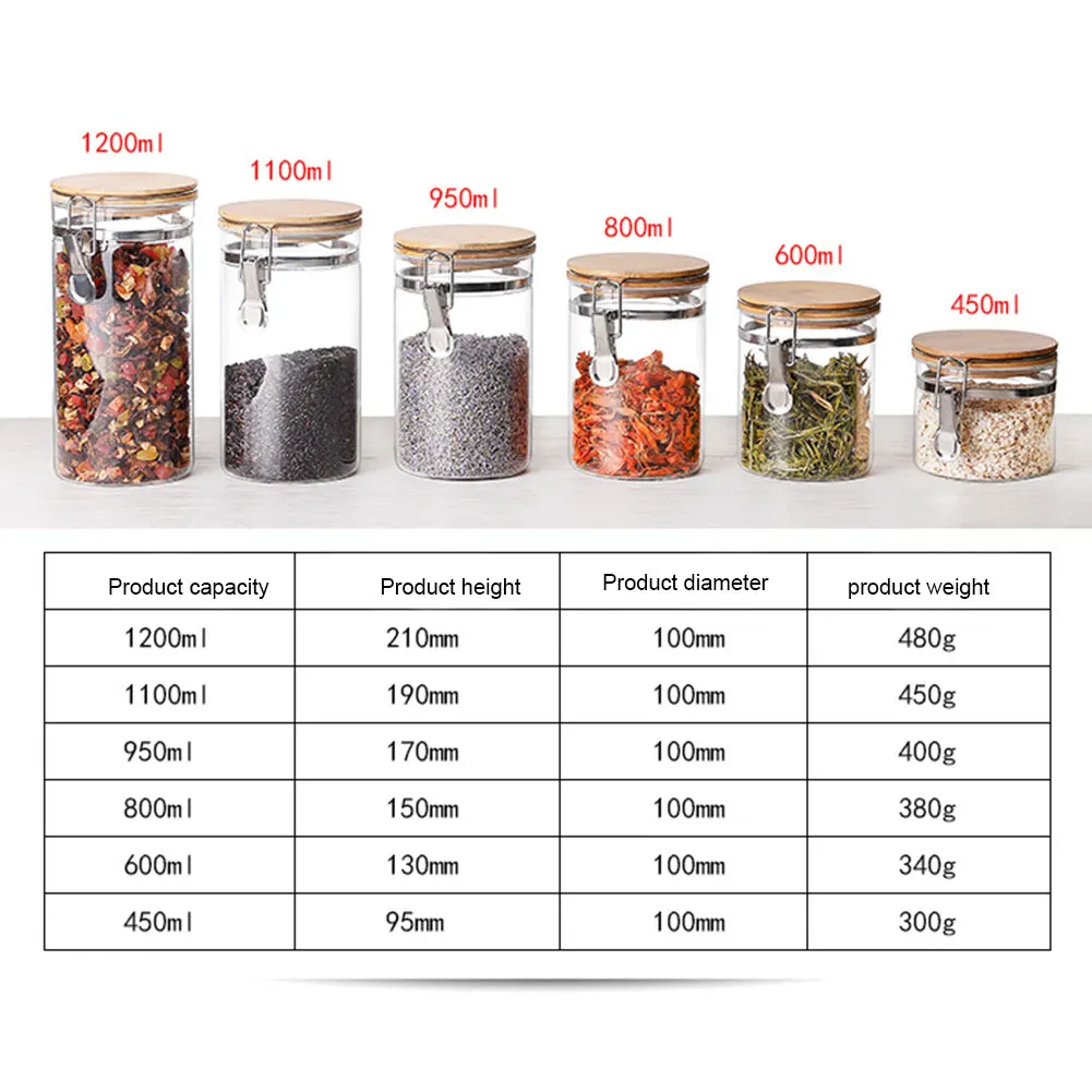 1 шт. маленькие стеклянные бутылки стеклянная банка чай кофе в зернах сахар соль