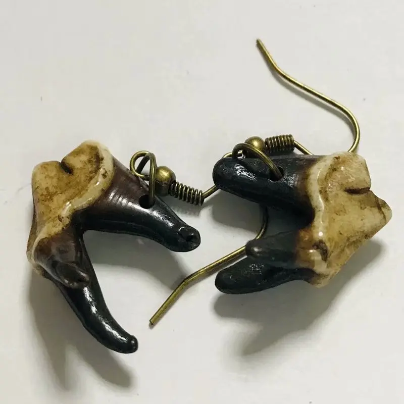 

10 pair Punk Fashion Brave Wolf Teeth Women Lucky Jewelry Classic Fang Tooth Amulet Earring