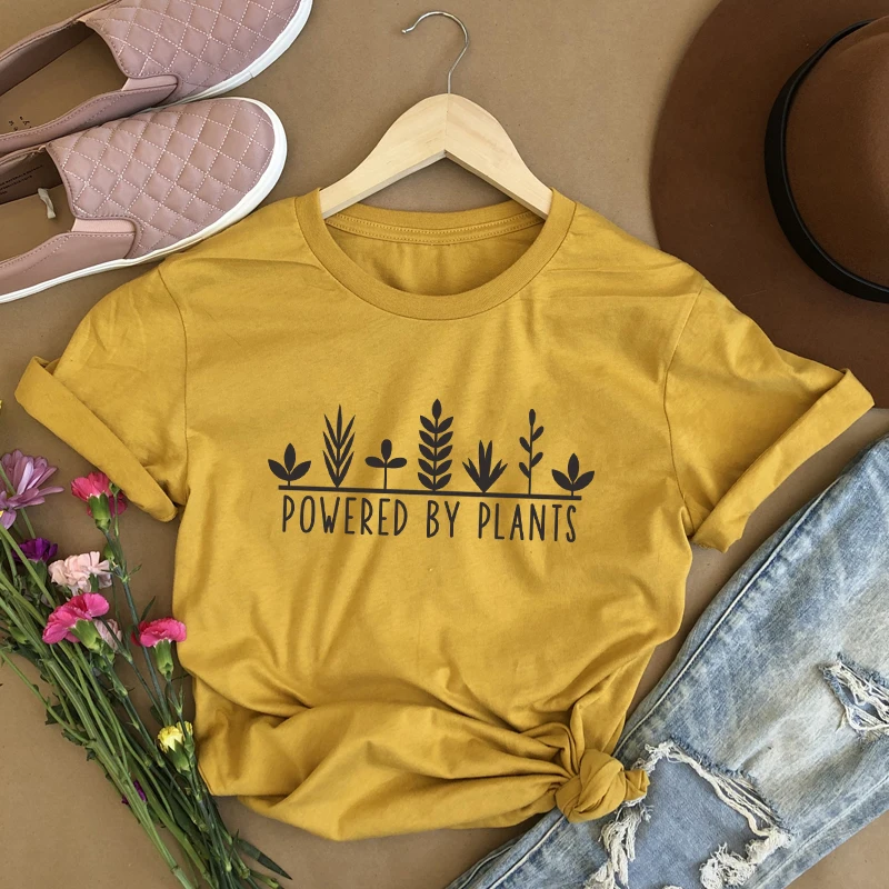 Женская футболка со слоганом растений футболки с рисунком травы хипстерская
