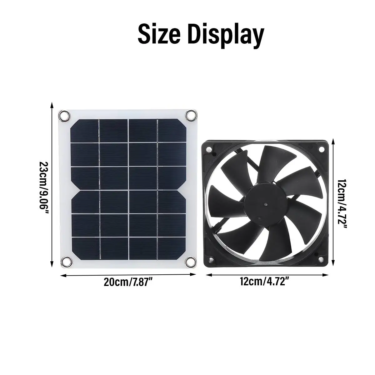

10W 6V Solar Panel Powered Fan Multifunction Mini Ventilator Fan for Pet Poultry House Greenhouse RV Roof Solar Exhaust Fan