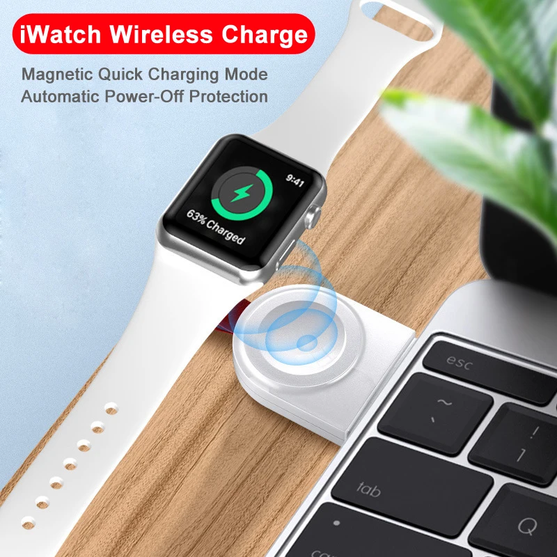 Портативное беспроводное зарядное устройство s для IWatch 6 SE 5 4 зарядная док-станция
