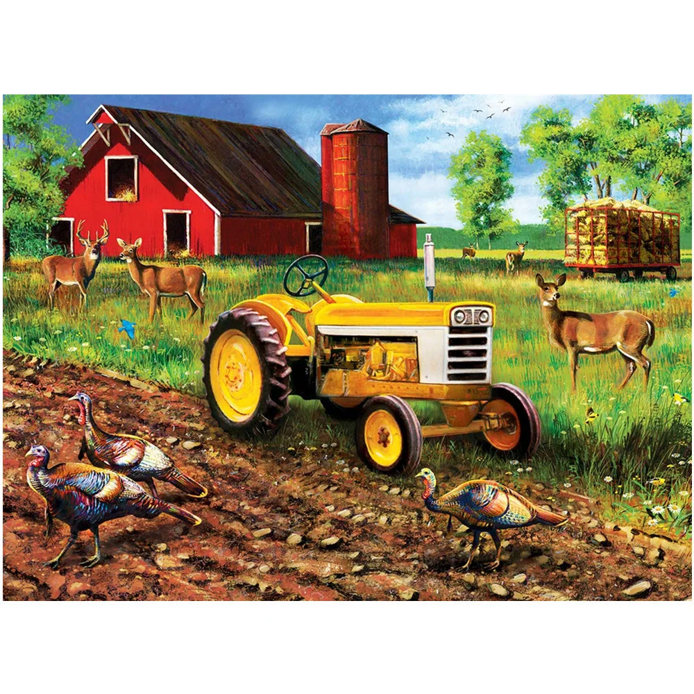 

5D landscape square drill full drill animal DIY cross stitch decorative painting 40 * 30cm for sale