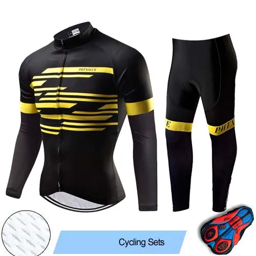 Cycling Set Phtxolue Pro одежда для велоспорта велосипедные Джерси Униформа осень для мужчин Велоспорт Джерси Набор дорожный велосипед майки костюм для езды на горном велосипеде - Цвет: Cycling Set