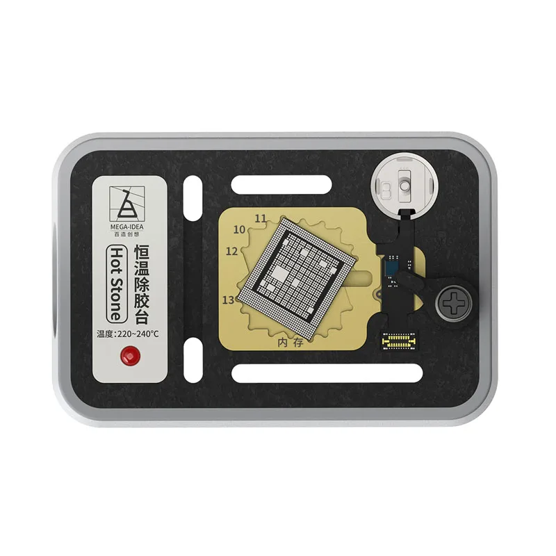 

Горячий камень QIANLI, фиксатор постоянной температуры для IPHONE 7-11 Pro Max NAND CPU, платформа для сварки со сканером отпечатков пальцев, удаление клея