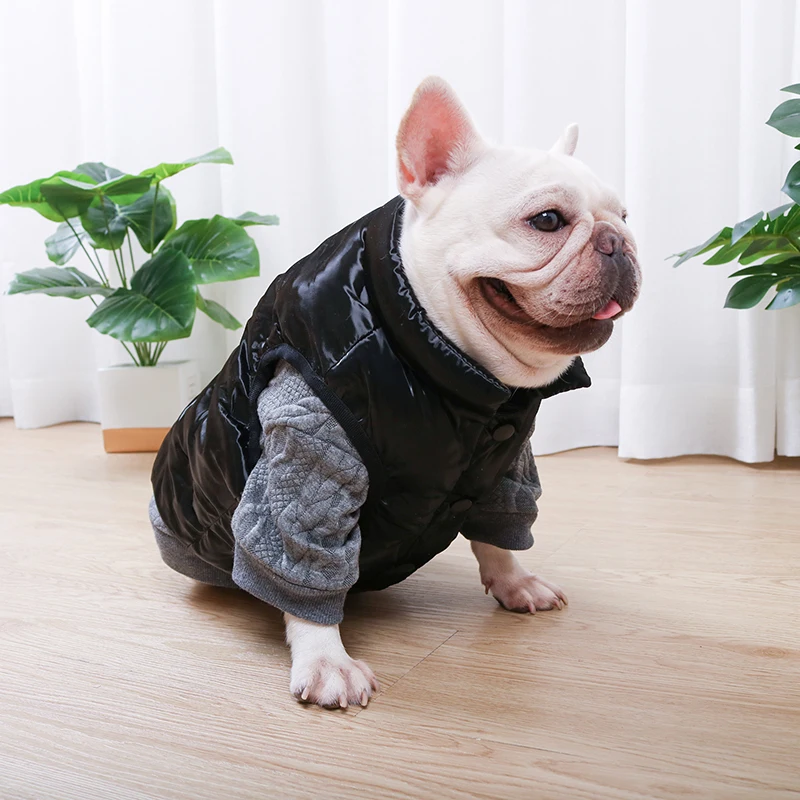 Мопс одежда зимняя французская для бульдога Frenchie собака костюм наряд