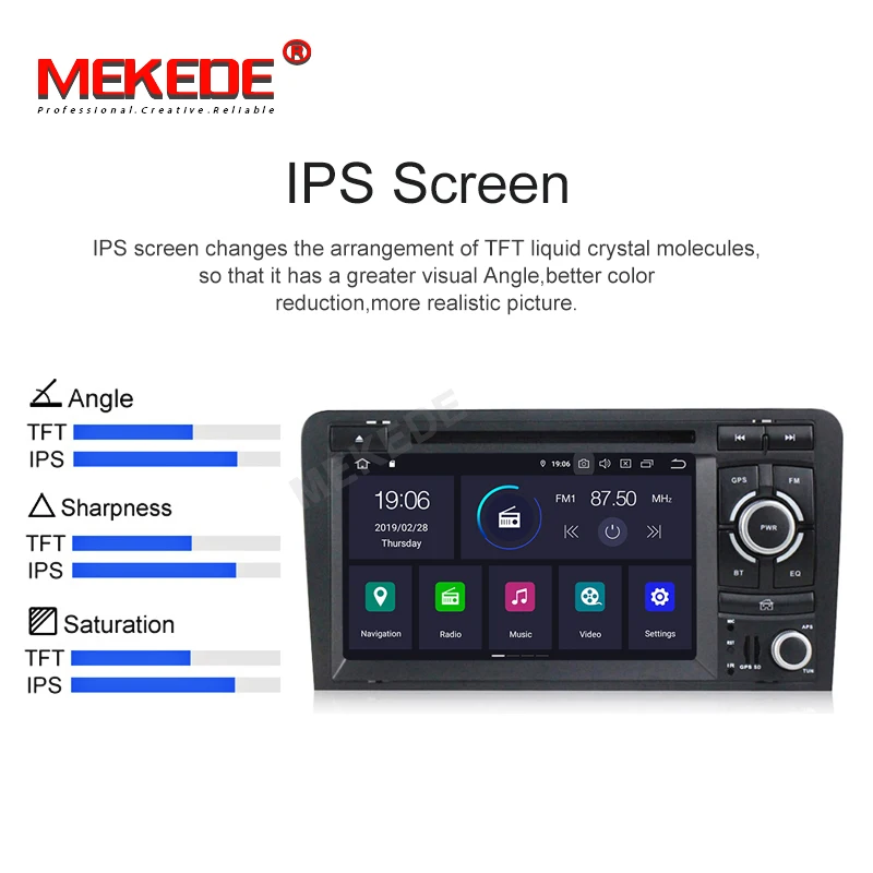 DSP IPS Android 9 0 4G + 64G Автомобильный dvd-плеер для Audi A3 8P 2003-2012 S3 2006-2012 RS3 Sportback 2011 GPS