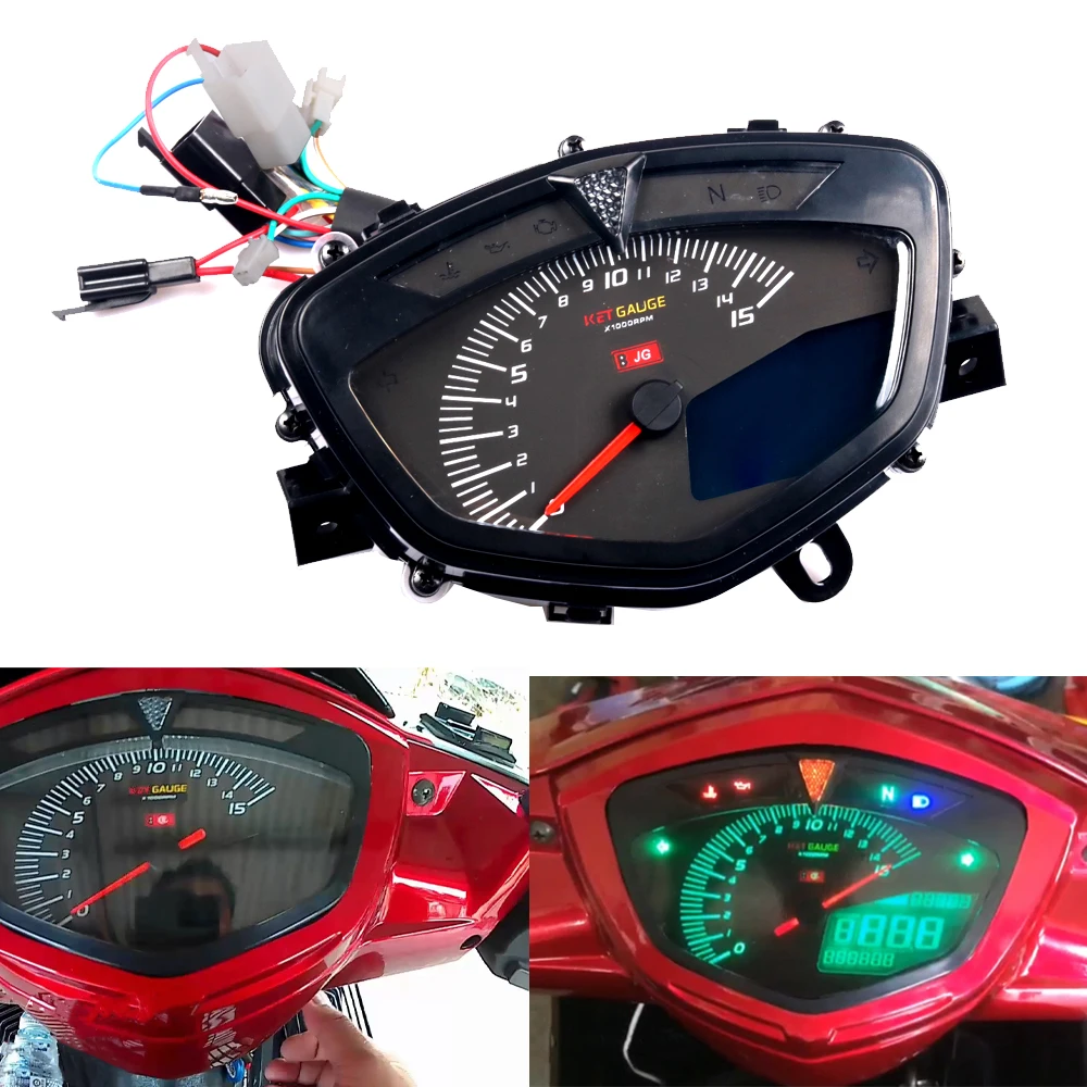 

Motorcycle Tachometer Digital Odometer Speedometer Meter Gauge Moto Tacho Instrument For Yamaha LC135 LC 135 Water Temperature