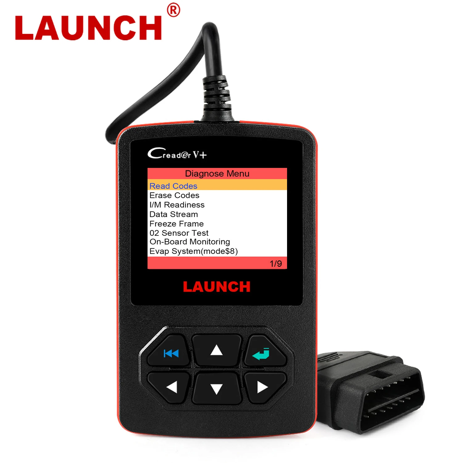 

Диагностический сканер Launch Creader V + OBD2, многоязычный инструмент для чтения кода, датчика кислорода, OBD 2