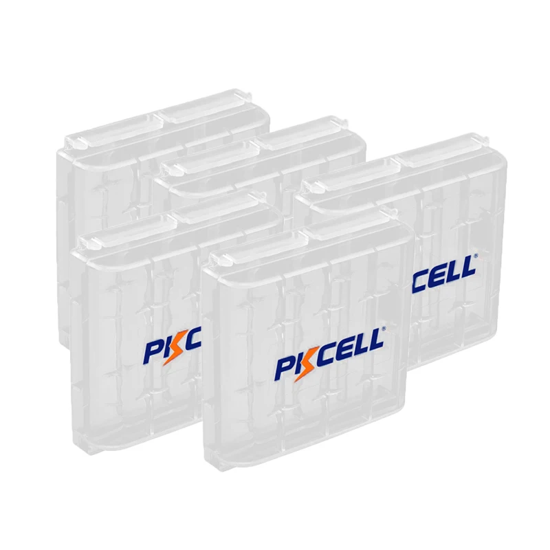 5 قطعة PKCELL حامل حالة البلاستيك المحمولة مربع ل AA AAA قابلة للشحن/بطارية الابتدائية