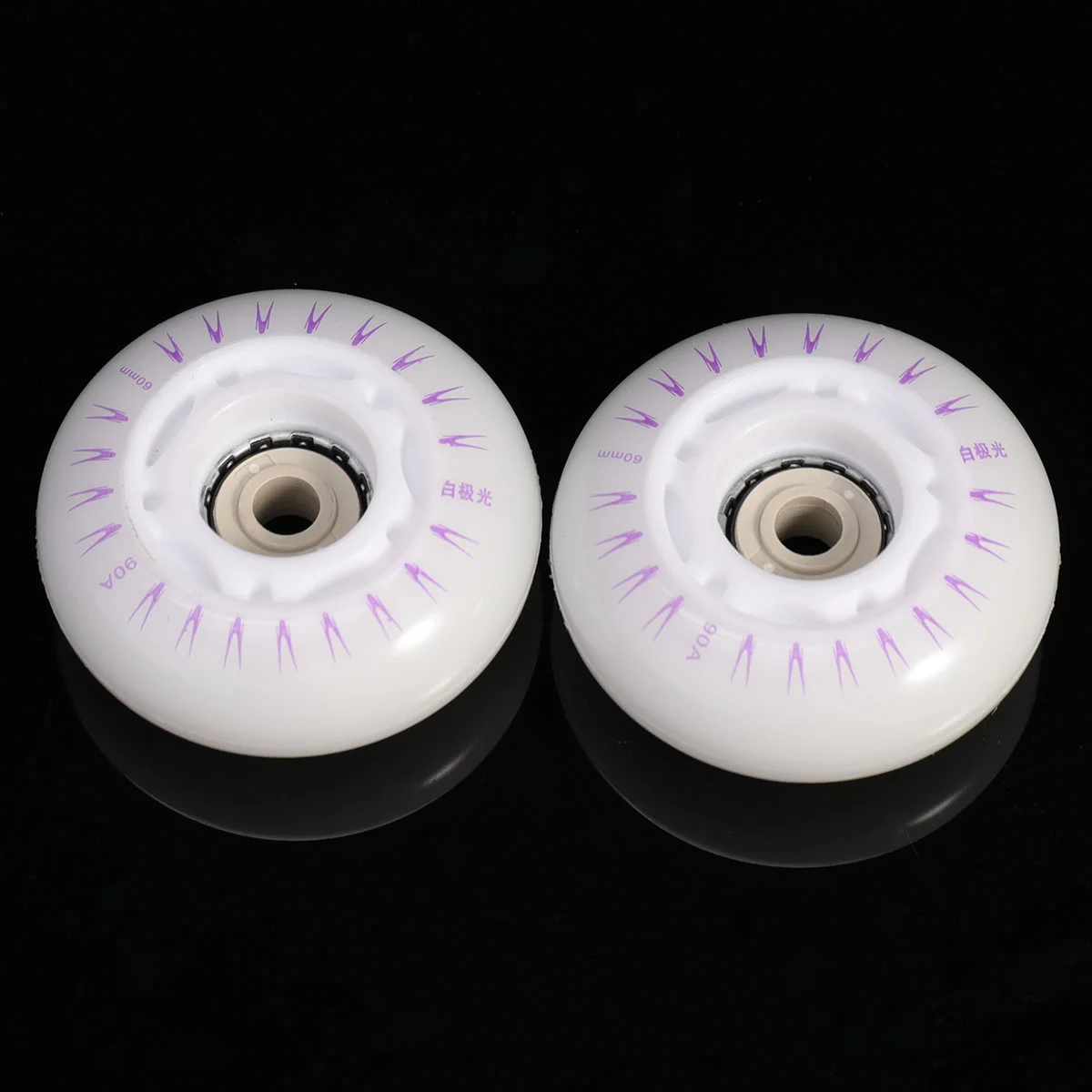 

4pcs Ice Skates Luminous Wheels PU Flashing Wheels Beautiful Decorative Ice Skates Luminous Wheels (Colorful Light 60mm,