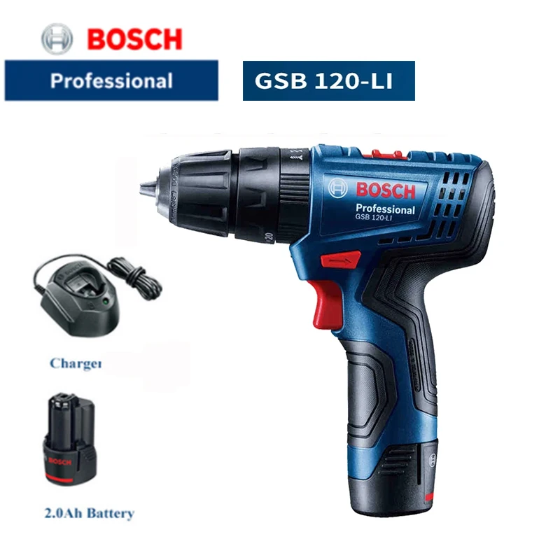 Bosch GSB120 LI 12V электрическая дрель литиевая Батарея ручная дрель мульти Функция ударный гайковерт/Драйвер Bosch Мощность инструмент Перезаряжаемые