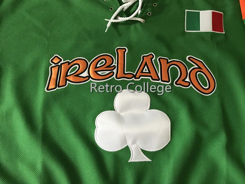 

TEAM IRELAND LUCKY HOCKEY JERSEY LUCK OF IRISH Ice Hockey Jersey Mens Embroidery Stitched Customize any number and name Jerseys