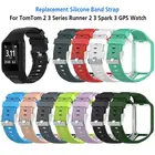 Силиконовый ремешок для часов, браслет для TomTom Runner 2  3 Spark3, Спортивные GPS Смарт-часы, сменный Браслет