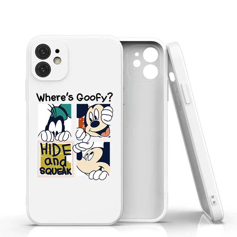 

Disney Caroon Mickey Donald friends phone case For iphone 11 Pro Max 7 8Plus 12 Pro max X XS XR XSMAX soft Liquid Silicone cover
