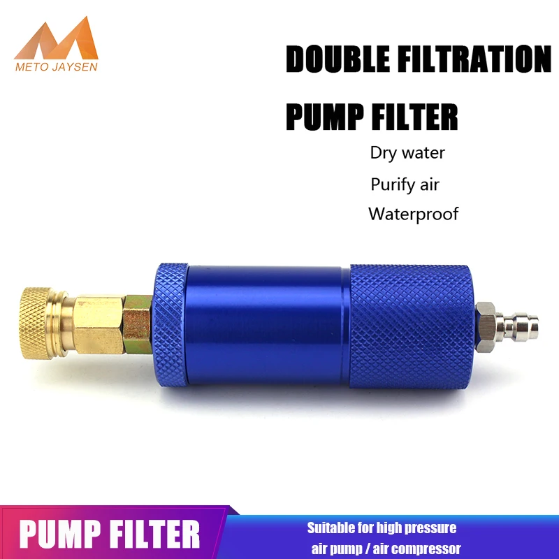 Paintball PCP Hand Pump Filter with Filtering Cotton M10x1 Thread Water-Oil Separator Quick Coupler Purify Air 300bar 4500psi