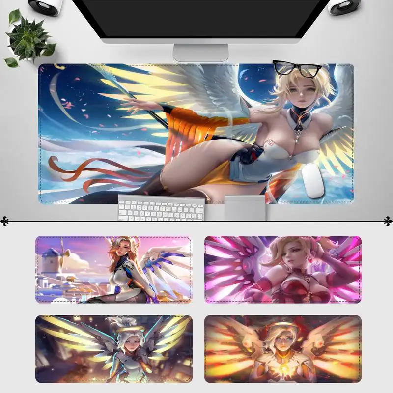 

30x90cm Mercy Mouse Pad Gamer Keyboard Maus Pad Desk Mouse Mat Game Accessories For Overwatch
