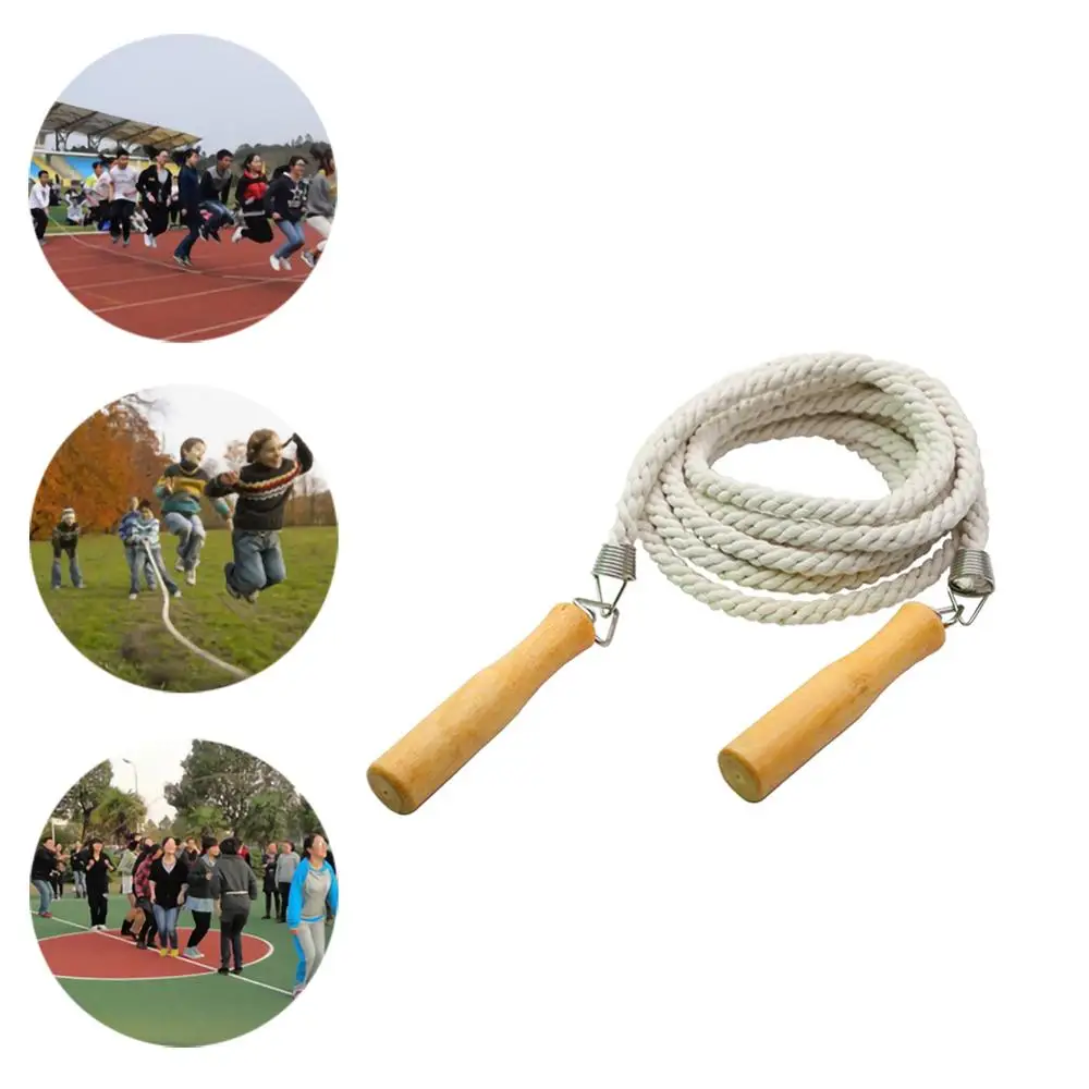 Скакалка из хлопка и льна двойная голландская длинная скакалка для детей