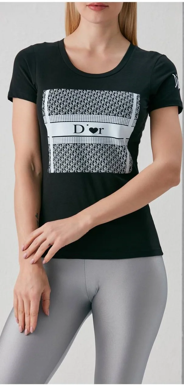 

2021 model Brand round collar T-shirt cotton for women Good Quality T-Shirt women fashion short sleeve Novelty style and design