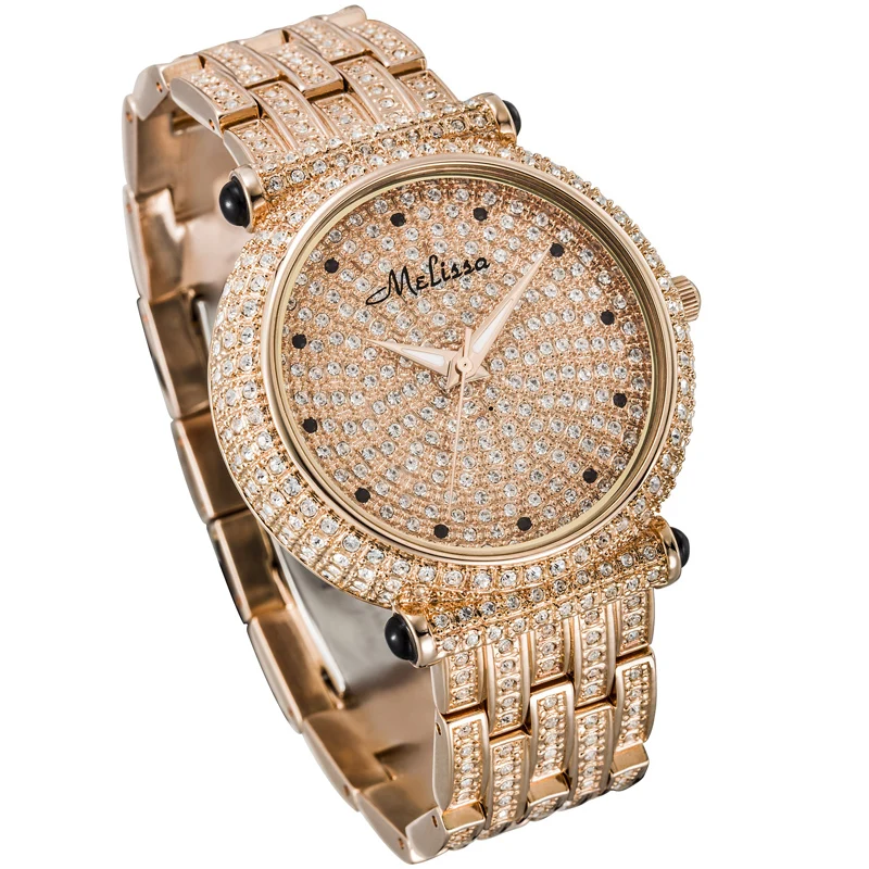 Модные часы с браслетом роскошные женские Miyota Кварцевые водонепроницаемые MELISSA