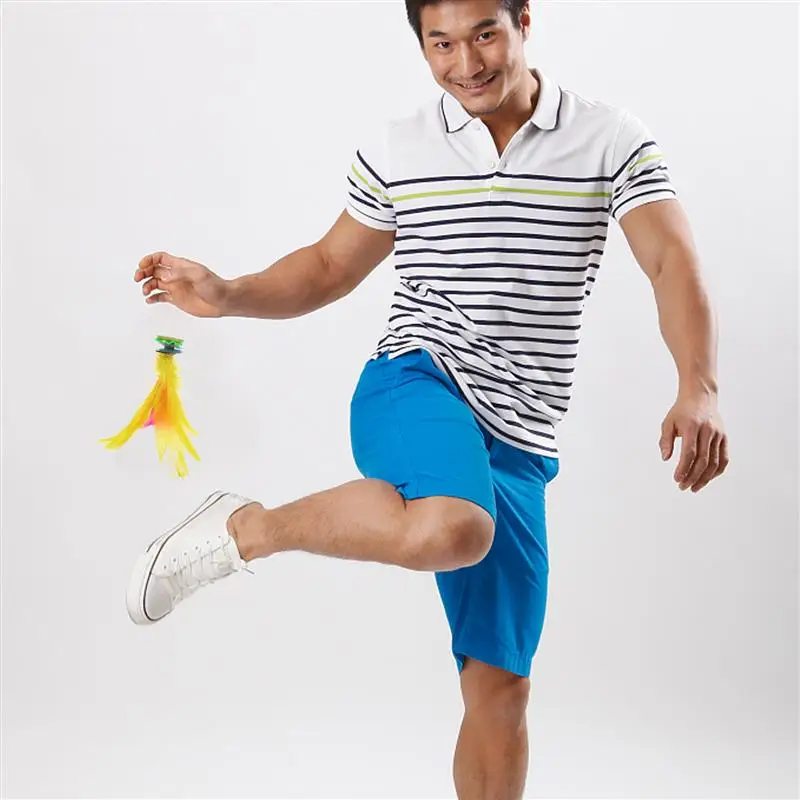 

5pcs China Jianzi Foot Kick Goose Feather Shuttlecock Fitness Entertainment