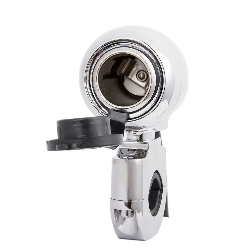 1 &quot7/8&quot 12 V 24V металла руль хром Водонепроницаемый Зарядное устройство сигарета