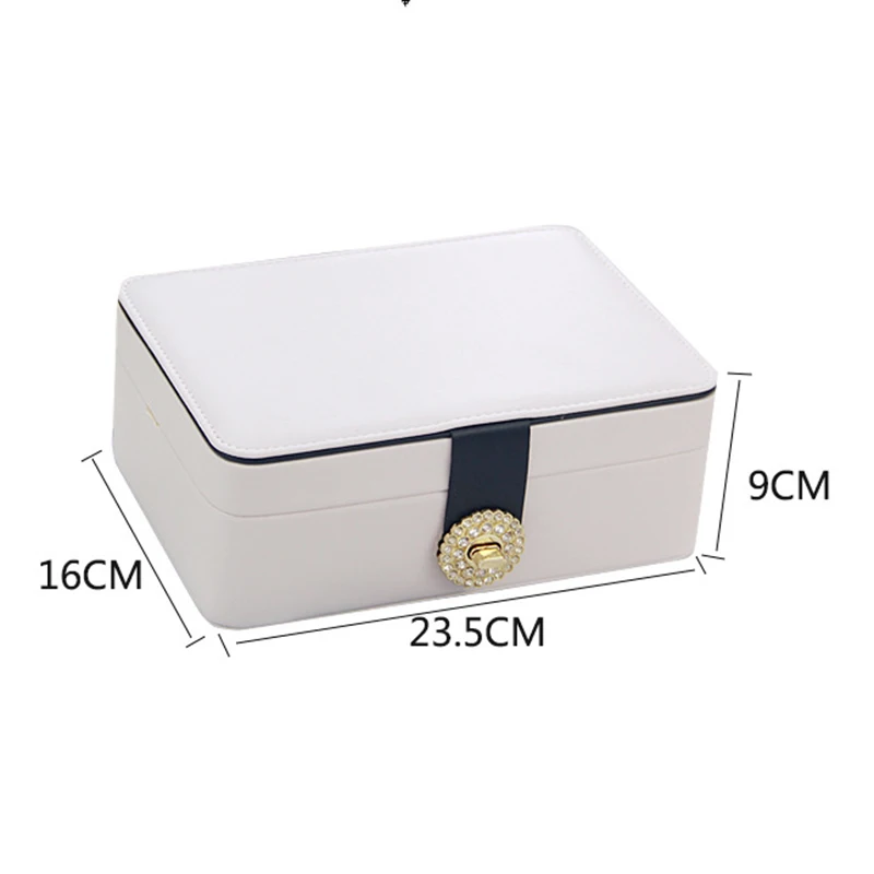 

Double-layer Jewelry Storage Box PU Leather Large-capacity Storage Box Earrings Necklace Display Ring Box Girl Cosmetics Beauty