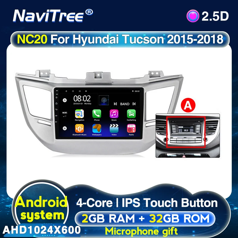 Android 2G + 32G для Hyundai TUCSON 2014 2015 2016 2017 2018 автомобильный GPS плеер радио поддержка задней