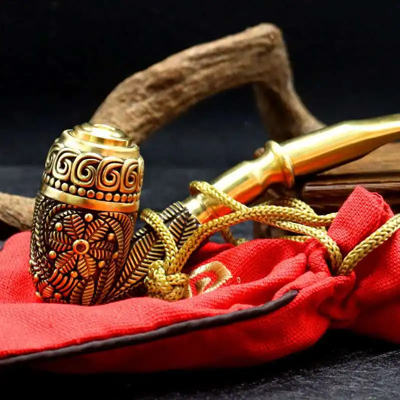 

Трубка для табака из чистой меди, держатель для сигарет с Фениксом, наполнитель, курительная трубка для табака, настольное украшение ручной работы, аксессуары для домашнего декора