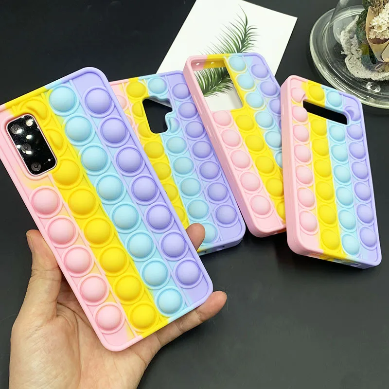 

Suitable for Samsung S10 S20 Plus S9 Note 10 s20 S21 A51 A12 A11 mobile phone shell toy 3D bubble protective cover