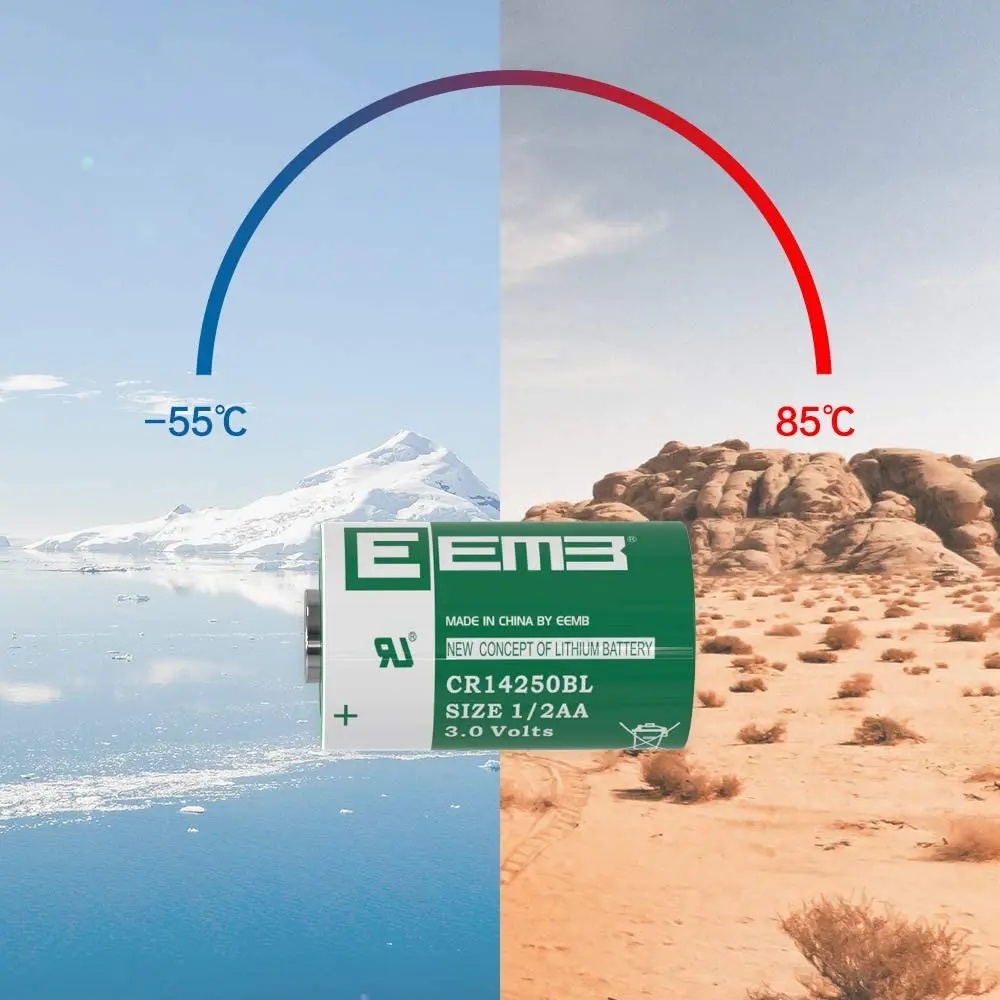EEMB 10 шт. CR14250BL 3 0 в 1/2 AA Размер литиевая батарея 900 мАч неперезаряжаемая