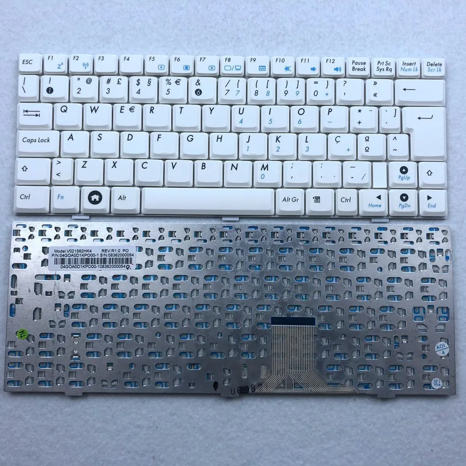 Португальская Клавиатура для ноутбука ASUS EeePC 1000 1000H 1000HA 1000HC 1000HD 1000HE черно-белая