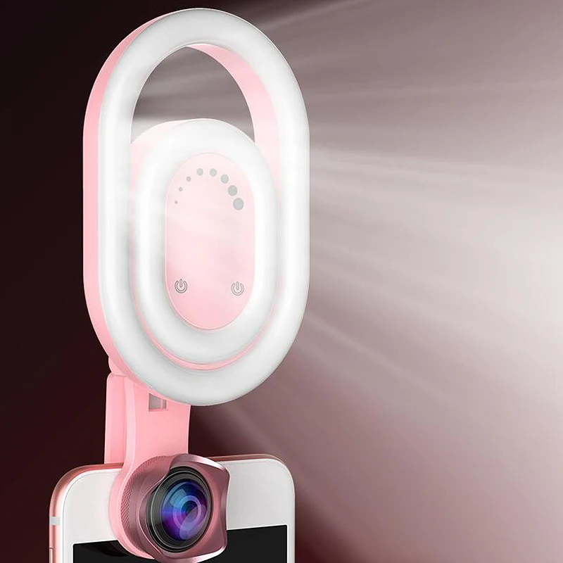 Портативный селфи LED освещение двойной круг заполняющий свет дополнительный с