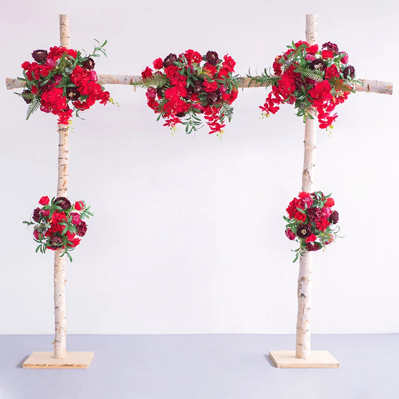 Свадебный фон с имитацией цветка Настенный Цветок белая Березовая АРКА