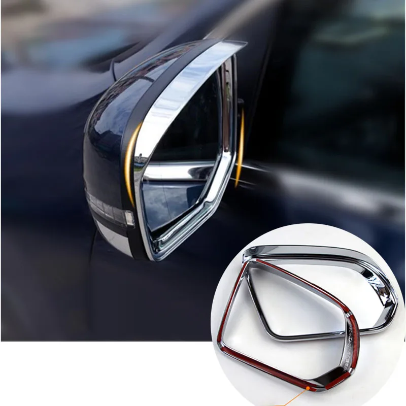 UBLUEE  For Mercedes-Benz Vito (W447) V260 2014-2018 2016 2017 ABS Chrome Tail Rear Mirror Rainproof Cover Sun Visor Frame Cover