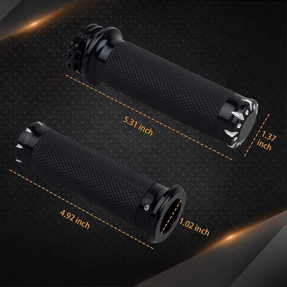 

Handlebar Hand Grips Motorcycle 1" / 25mm Handle Bars for Harley Dyna Sportster 883 1200