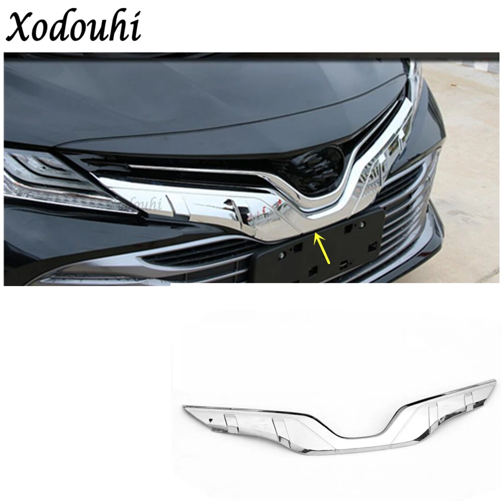 

Для Toyota Camry XV70 2018 2019 2020 Стайлинг кузова автомобиля ABS хромированная отделка ПЕРЕДНЯЯ РЕШЕТКА решетка для гонок панель лампа рамка ручка част...