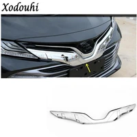 for toyota camry xv70 2018 2019 2020 car body styling abs chrome trim front grid grill grille racing panel lamp frame stick part