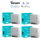 1-30 шт. Беспроводной Wi-Fi мини-переключатель SONOFF MINIR2 DIY 2 канала проводки Автоматизация умного дома, Поддержка приложения EWeLink Alexa Google Home