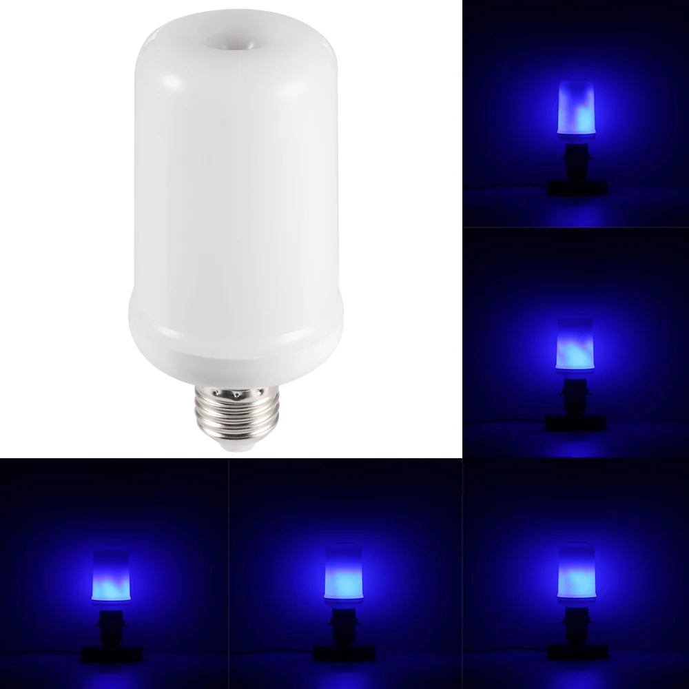 1PC E27 LED Flame Effect Fire Light Bulb Flickering Emulation Decor Lamp Creative 4 modes+Gravity Sensor Lights | Лампы и освещение