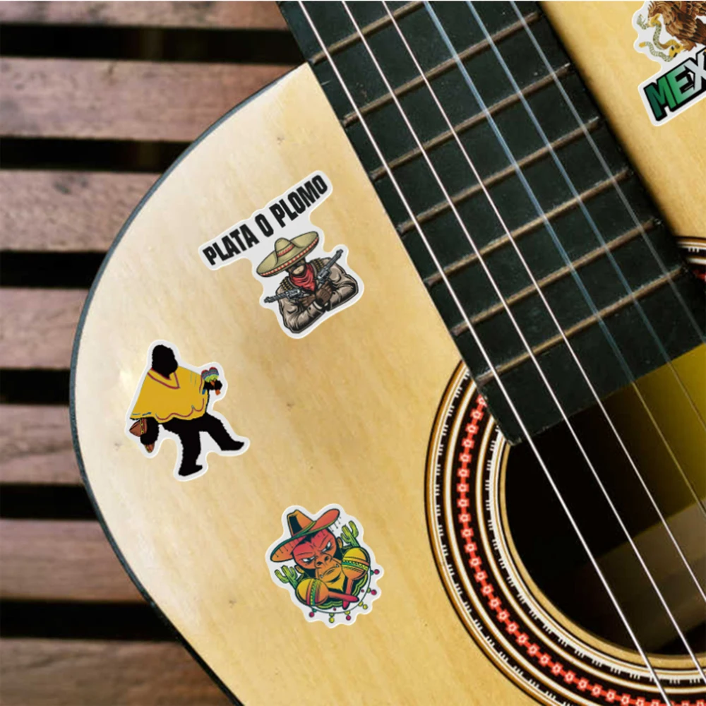 Pegatinas de grafiti estilo mexicana para ni&ntilde;os, pegatinas de grafiti DIY para port&aacute;til, guitarra, tel&eacute;fono, nevera, pegatina impermeable, juguete, 10/30/50/100 Uds.-4