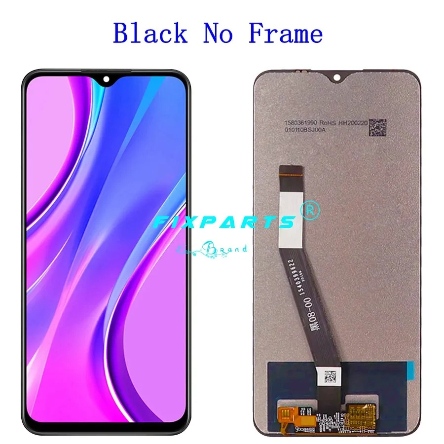 ЖК-экран для Xiaomi Redmi 9 ЖК-дисплей и сенсорный экран M2004J19AG черный 6 53 дюйма