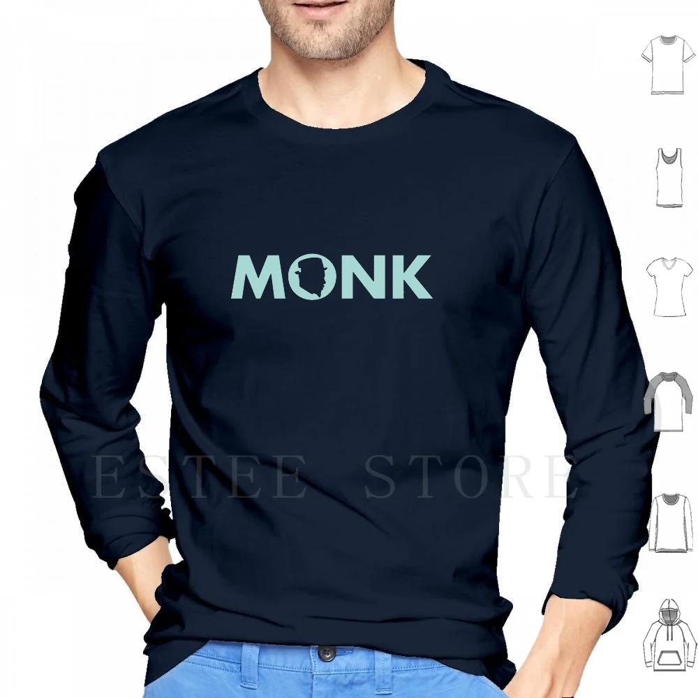 

Monk Hoodies Long Sleeve Thelonious Monk Jazz Piano Pianist Typographic Silhouette Profile For Jazz Lovers Bebop For