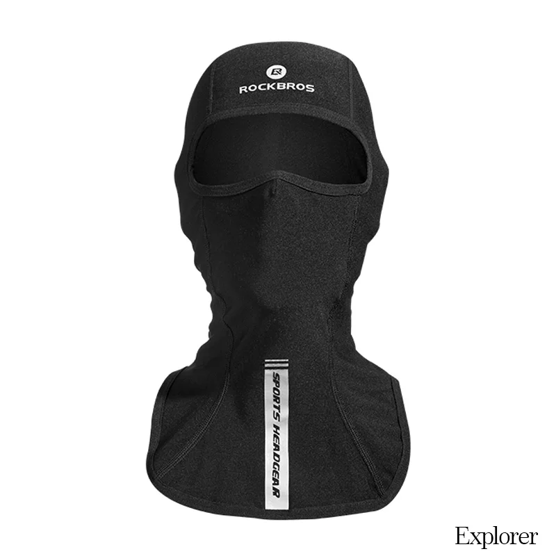 Explorer ROCKBROS зимняя сохраняющая тепло велосипедная маска для лица флисовое термопокрытие для горного велосипеда дорожная велосипедная Кепка ветрозащитная шапка головной убор для катания на лыжах рыбалки - Цвет: Explorer