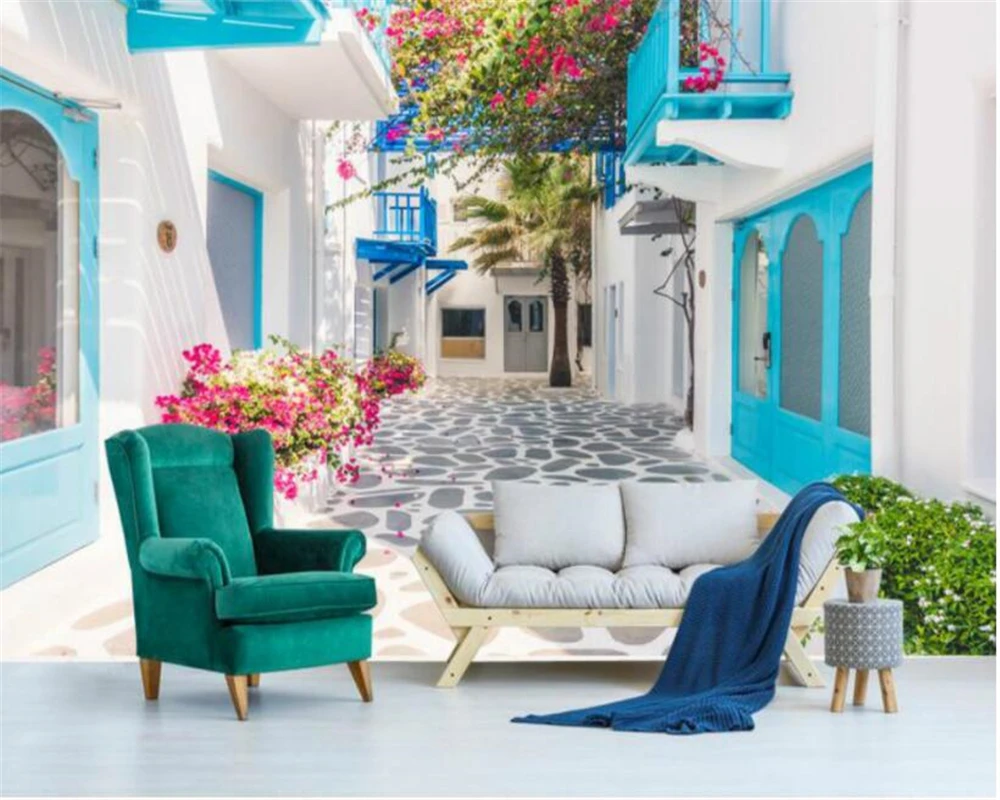 Фотообои Beibehang на заказ морские цветы украшения живопись фона 3D фоновые обои для