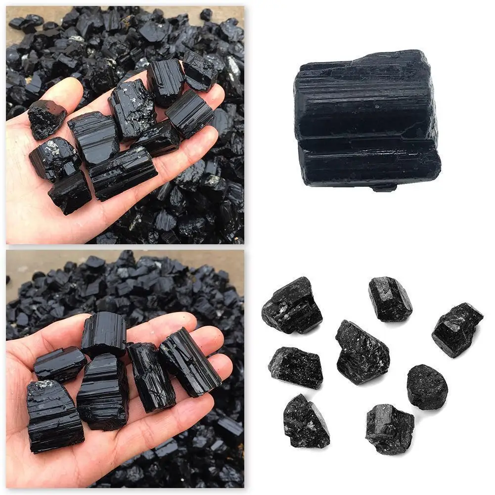 

100g/bag Natural Black Tourmaline Rough Stone Home Indoor and Outdoor Stone Crafts Ornaments Home Decorations Wholesale