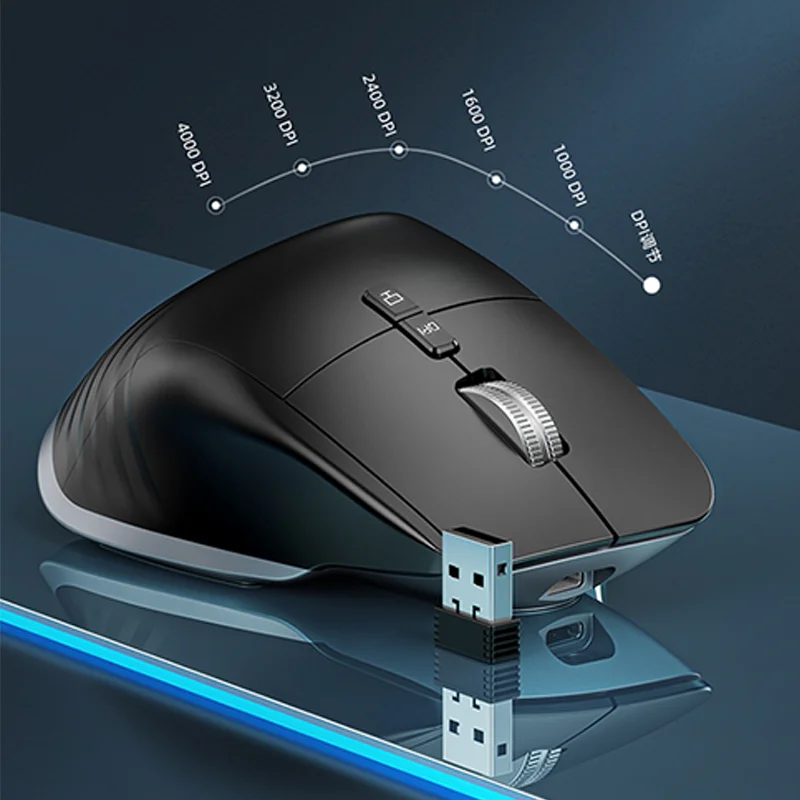 Type C 2.4G Wireless Mouse Rechargeable Silent Ergonomic Computer DPI Up 4000 For Tablet Macbook Air Laptop PC Gaming Office | Компьютеры