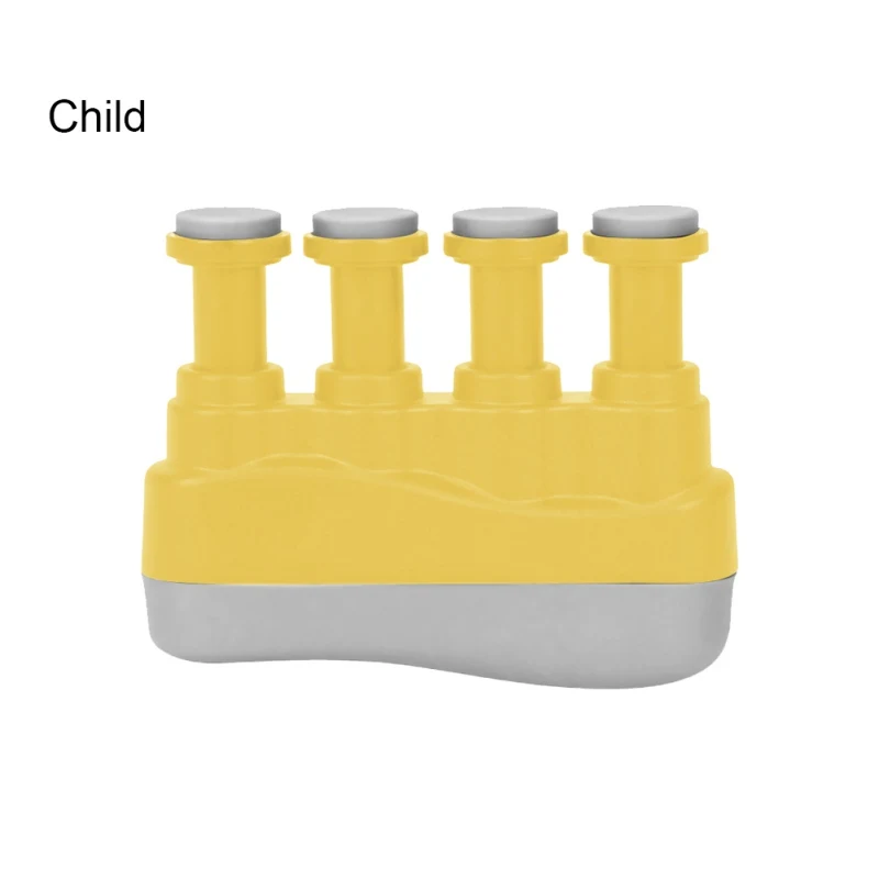 Child yellow Аксессуары для гитары палец Strength сила инструмент для упражнений натяжение сцепление тренировочный инструмент удобный тренер пальцев фортепиано - Цвет: Child yellow