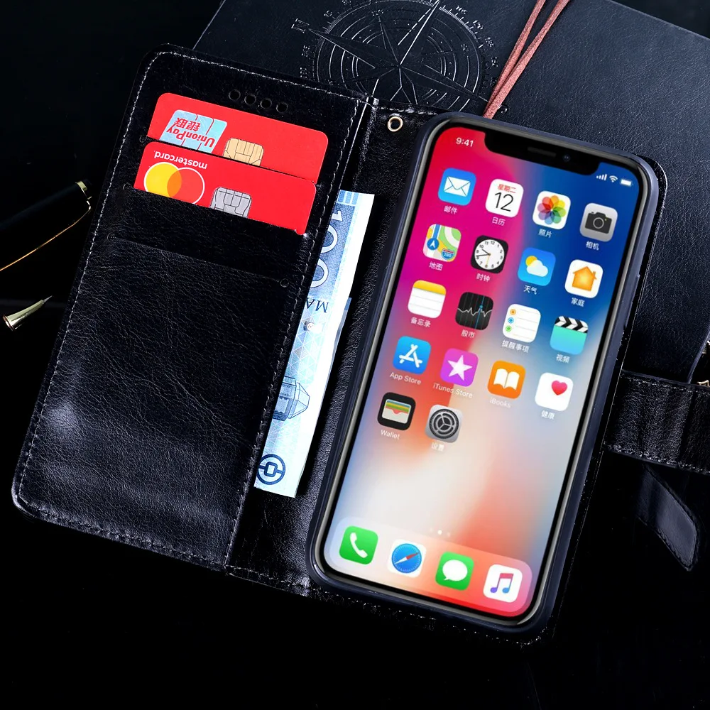Винтаж с текстурой &quotCrazy Horse&quot бумажник Стиль чехол для телефона Oukitel C12 C11 Pro K10 U18
