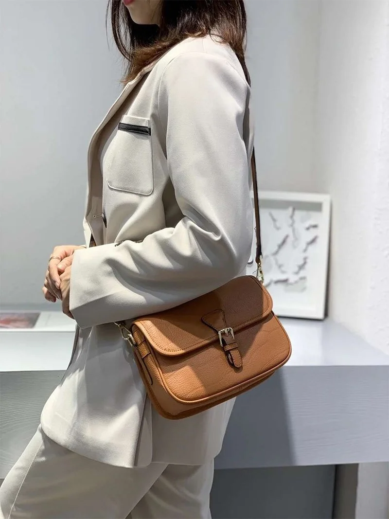 

Genuine leather handbags all-match small bag female 2021 new crocodile pattern one-shoulder messenger fashion small square bag