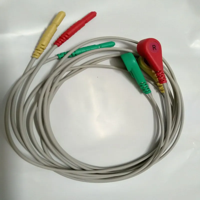 AAAMI holter рекордер ЭКГ leadwire 3 провода Snap IEC D1.5 to 4 0 Holter кабели для ECG Machine|snap snap|lead 3snap cable